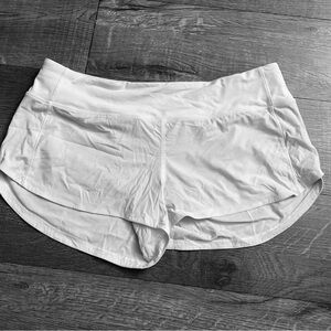 White Lululemon Athletic Shorts